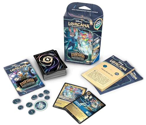 Ravensburger - Disney Lorcana TCG - Baraja prediseñada para 1 Jugador - Brilla en Las Profundidades - Judy Hopps y Robin Hood - Deck Box Disney Lorcana - A Partir de 8 años - Versión en francés
