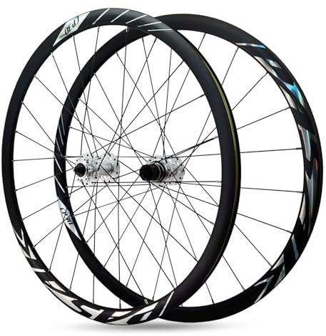 700C Racercykelhjulset Skivbroms Snabbkoppling 9x100mm/10x135mm Aluminiumlegering Fälghöjd 30mm 24H Navstöd 8-9-10-11 12-växlad(Titanium hub)
