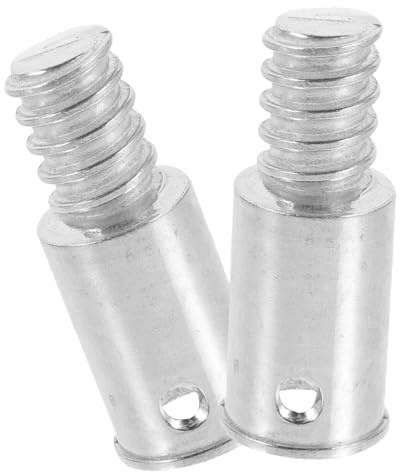 Homoyoyo 2pcs Threaded End Broom Handle Adapter American Thread Extension Pole Connector for Household and Commercial Cleaning Tools Metal Replacement Tips