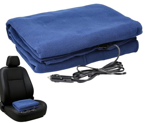 Auto-Heizdecke – 12 V Elektrische Reisedecke, Einstellbare Wärme Mit 3 Heizstufen, Weiches Fleece-Material, Schnelle Heiztechnologie | Tragbare Heizdecke Für Autos, Gemütliches Winterzubehör