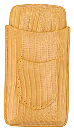 Custodia per sigari Custodia per sigari portatile a 3 dita in pelle artificiale impermeabile per viaggi d'affari all'aperto