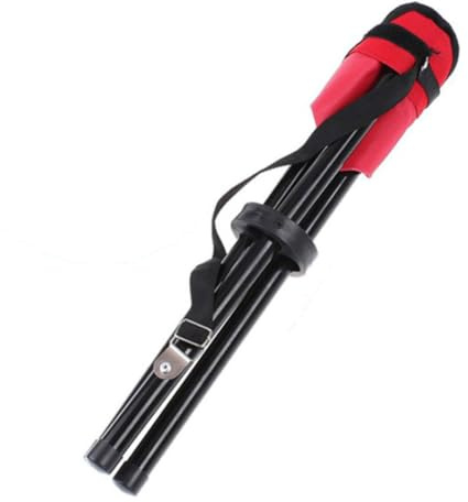 Luxshiny Sgabello Pieghevole Tre Gambe Portatile Oxford e Tubo D'acciaio per Campeggio, Pesca e Escursionismo, Capacità 100kg, Rosso