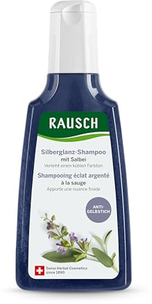 Rausch Salbei - Champú brillante plateado (actúa de forma sostenible contra el tono amarillo para un brillo natural, sin siliconas ni parabenos veganos), 1 unidad (1 x 200 ml)