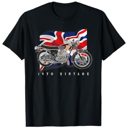 Vintage British Motorcycle Original Illustration T Shirt T-Shirt