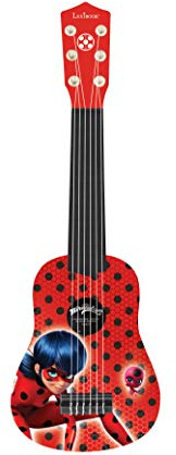 Lexibook, Miraculous, Meine erste Gitarre, rot/schwarz, K200MI | 21-Zoll-Gitarre, 6 Nylonsaiten, Lernanleitung inklusive, rot/schwarz