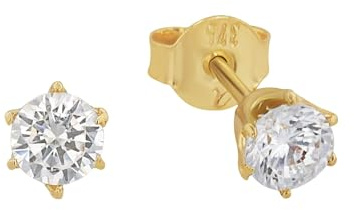 Amor Ohrstecker Unisex Damen Herren Ohrschmuck, mit Zirkonia synth, 0,4 cm, Gold, Kommt in Schmuck Geschenk Box, 2013782