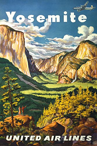 Yosemite Nationalpark Poster National Park Poster Yosemite Wandkunst Poster US Nationalparks Drucke Kalifornien Reise-Poster (20 x 25cm)