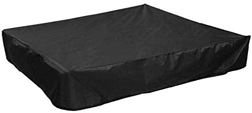 Sandkasten Abdeckung mit Kordelzug, Wasserdicht Pool Abdeckung- Oxford Tuch Abdeckplane Schutzplane Staubdicht UV-beständig Schutz Haube, für Sandkasten Terrasse Garten Außenanlagen (200*200cm,black)