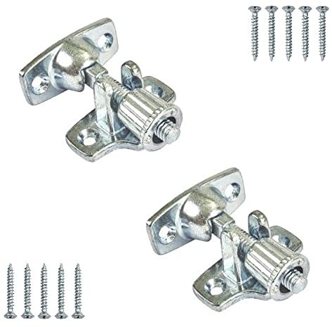 TERF® Heavy Duty Sash Window Lock Fastener Zinc With Fixing Screws For Wood Aluminium UPVC Vinyl Frames - Pack of 2
