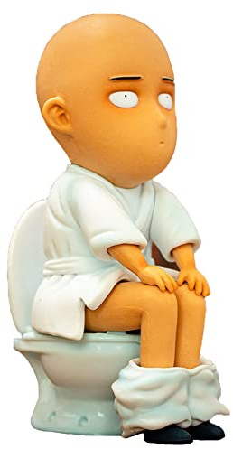 One Punch Man Figurine Saitama Toilettes 15 cm Anime Saitama Sensei Figurine d'action amusante en PVC
