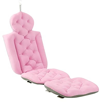 Fenteer Badekissen Komfortables Badewannenkissen Ganzkörpermatte für SPA Badezimmer, Rosa