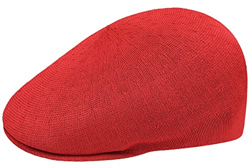 Kangol Seamless Tropic 507 Flatcap Schirmmütze Schiebermütze Damen/Herren - mit Schirm Frühling-Sommer Sommer - L (58-59 cm) rot