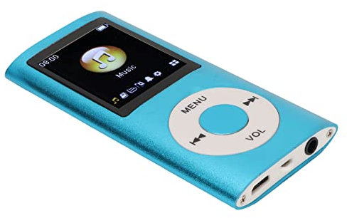 Reproductor de MP3 con estilo, sin pérdidas, pantalla LCD multifunción delgada de 1,8 pulgadas (azul)