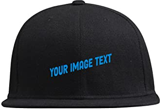 Custom Snapback Hat Design Your Own Text Herren Damen Flat Bill Brim Cap Grau