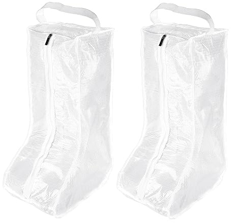 PATIKIL Boot Boot Bag, 2st Damm Test Stövlar Skydd Väska Stövlar Ärm Sko Väskor för Hem Resor, Vit, Vit