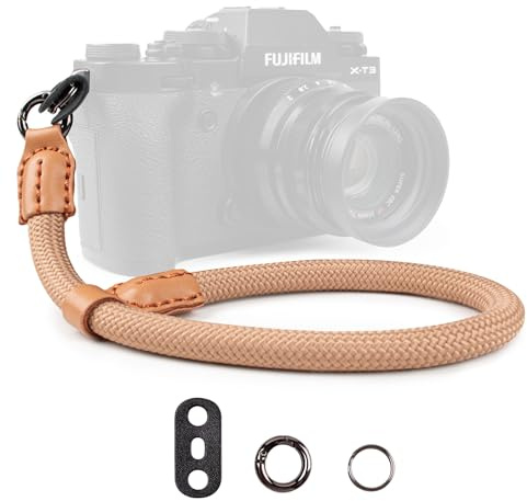 VOVMOEYA Kamera Handschlaufe, Kameragurt aus Seil für Sony Alpha A7 IV A6400 A6000 Canon EOS Fujifilm X100V Nikon DSLR