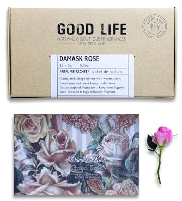 Good Life Damask Rose Scented Sachets Vintage | Designed in New Zealand | 12 Sachets