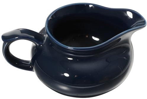 Ciieeo Sauciere Aus Keramik Sauciere Aus Porzellan Mit Griff Mini-Keramik-Milchkännchen Tasse Kaffee Milchkännchen Krug Ausgießer Schüssel Soßenkrug Dip-Schalen Für Salatdressing Blau