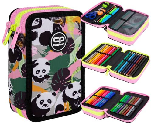 Coolpack F067829, Mäppchen JUMPER 3 Panda Gang, Multicolor