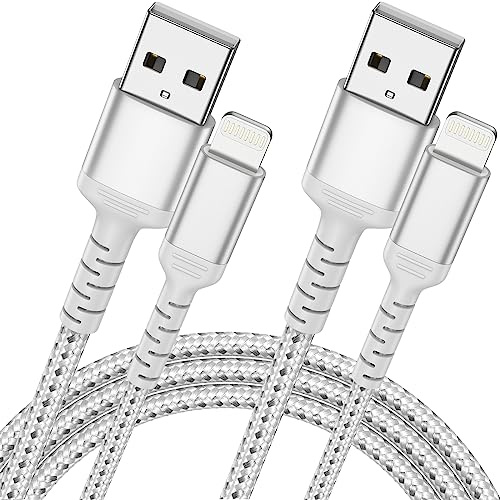 ULIFTUS iPhone Ladekabel 1M 2Pack, Nylon USB A auf Lightning Kabel | MFi Zertifiziert, 480 Mbit/s Datenübertragung, iPhone Schnellladekabel für iPhone14 13 12 11 Pro Max Xs Xr X