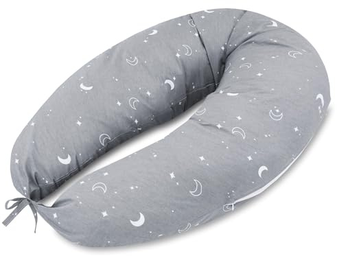 Totsy Baby Cojin Embarazo 190cm – Almohada para Dormir de Lado Almohadas Alargada para abrazar Ideal para Descanso y Maternidad Embarazadas Forma en C Oeko-Tex