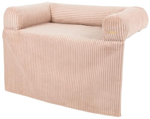 Velinda Hundebett Hundeschlafplatz Hundesofa Hundeliege Schutzmatte für Sofa Sofaschutz (Farbe: rosa (Cord))