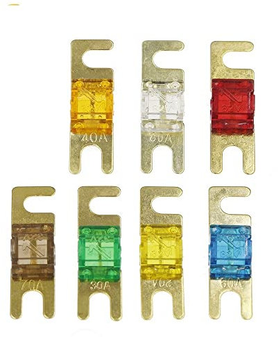 Sicherung Vergoldete Stud Auto Sicherungen Mini Auto Stereo Audio AFS Sicherung 20A 30A 40A 50A 60A 70A 80A 100A 125A 150A 32V Auto Sicherung Sicherungen Heißer(40a)