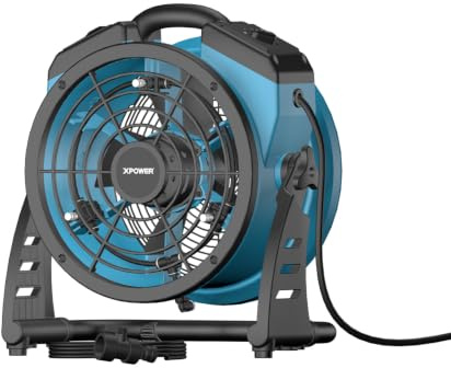 XPower Misting Fan Outdoor Cooling Oscillating Heavy Duty Powerful High Velocity Ideal for Camping, Patios Picnics & More (FM-65)
