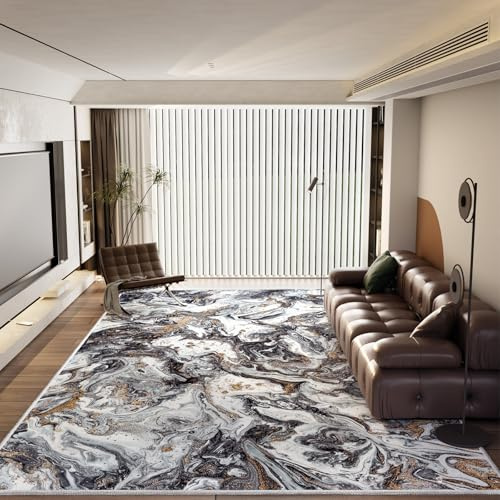 IKALIFE Washable Abstract Area Rug, 160 x 230 cm Short Pile Non Slip Rug | 10 mm thick sponge, Soft texture, Non-shedding, Easy care, Suitable for living rooms, dining rooms, bedrooms, family rooms