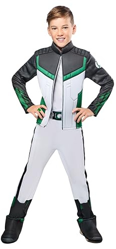 Rubies Green Lantern - Disfraz de lujo para niños con chaqueta sintética y anillo, talla S, para disfraces de superhéroes, fiestas y Halloween