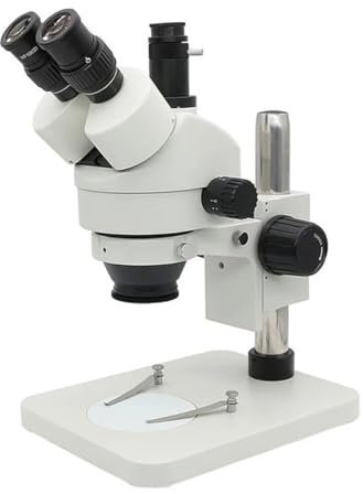 SBCGFY Mikroskop-Zubehör-Set, Trinokularmikroskop, 7- bis 45-facher Zoom, Stereomikroskop, Simulfokale Leiterplatte, Telefonreparatur, Lötwerkzeug, WF10X/20-mm-Okular(Eine Simultanvorstellung)