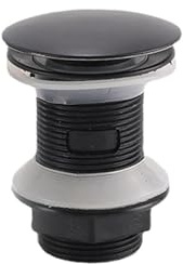 LUKYWANG WaschbeckenstöPsel Beckenablauf Waschbecken Pop Up Push Open Abfallfilter Stopper Set Schwarz Waschbecken Schlauch Zubehör Toilte Pop-Up-Beckenstopfen(PP Black no Overflow)
