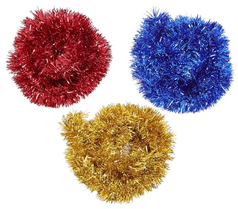 ABOOFAN 3 Pezzi Ghirlanda Lametta Colorata da Appendere per Decorazioni Feste Decorazione Versatile per Matrimoni e Compleanni Strisce Glitterate per Fondali Creativi