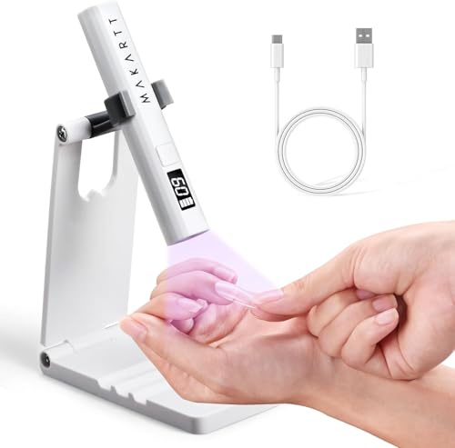 Makartt UV Lampe für Gelnägel - LED Mini Nail Lamp Handheld Nail Dryer UV Lampe Nägel for Gel Nails USB with LCD 2 Timer for Fast Drying Home Salon Use