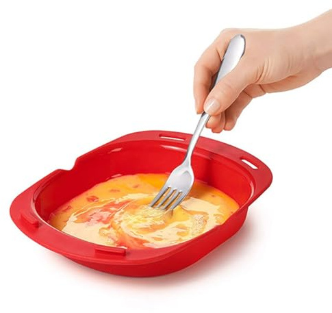 Omelette Maker - Microonde Portomeletta | Padella silicone antiaderente | Pinza per uova a microonde, padella resistente alla polvere, design integrato per cottura al rullo di uova, forniture