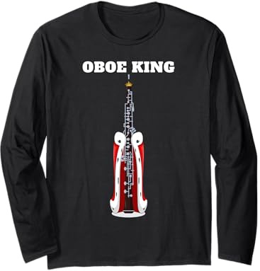Oboe King | Maglietta da Ragazzo Oboe | Uomo Oboista Oboe Player Maglia a Manica