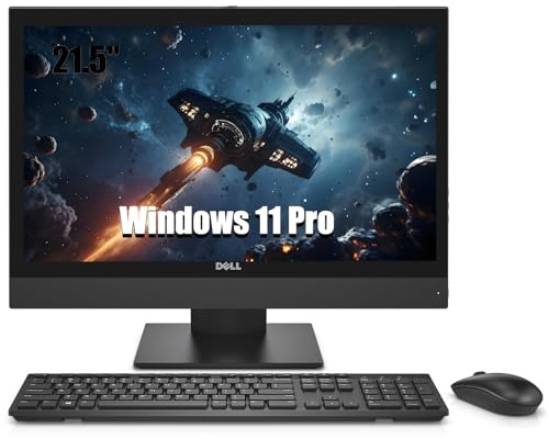 Dell Optiplex 5250 All-in-One Desktop Computer PC, con monitor da 21,5, Intel Core i7-6700, 8 GB RAM, SSD da 256 GB, WiFi, Bluetooth, tastiera QWERTY US Windows 11 Pro (ricondizionato)