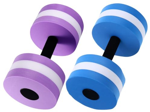 EXAOMBLE Mancuernas Acuáticas Flotantes de EVA 2 Unidades para Entrenamiento en Piscina, Pesas Ligeras para Ejercicios de Fitness y Aeróbic Acuático en Agua para Todas Las Edades