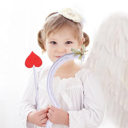 SKISUNO Accessoire de Costume de Cupidon Flèche en Mousse Blanche Saint-Valentin Réutilisable et Polyvalente, pour Photo et Spectacle Scène
