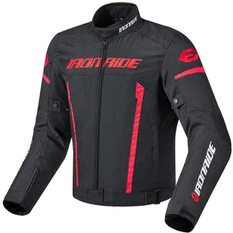 KIOALXZ Chaqueta de motociclista Chaqueta de moto Armadura 4, Negro, METRO