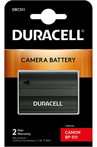 Duracell DRC511 Premium Analog Canon BP-508 BP-511 BP-512 BP-514 BP-522 P-535 Battery 7.4V 1600mAh, gray