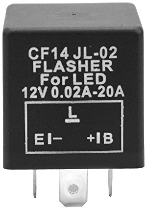 3-Pin Schwarz Motorrad Plastik Blinker Relais Blinkrelais CF14JL-02 Relay LED