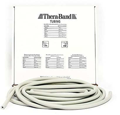 TheraBand Widerstandstrainer Tubing 7,50 m Silber | Super schwer, OneSize