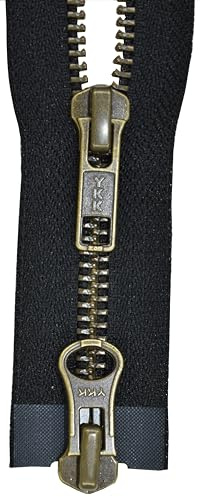 YKK Reißverschluss 2 Wege teilbar schwarz 60 cm Metall Metallzähne