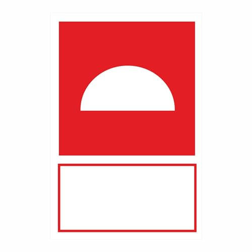 Indigos UG Aufkleber Löschdecke Brandschutzschild - 20x30 cm - selbstklebender Sicherheits Aufkleber für Tür oder Wand - Warnschild für Gebäude, Hotel, Büro, Firma, Haus, Praxis