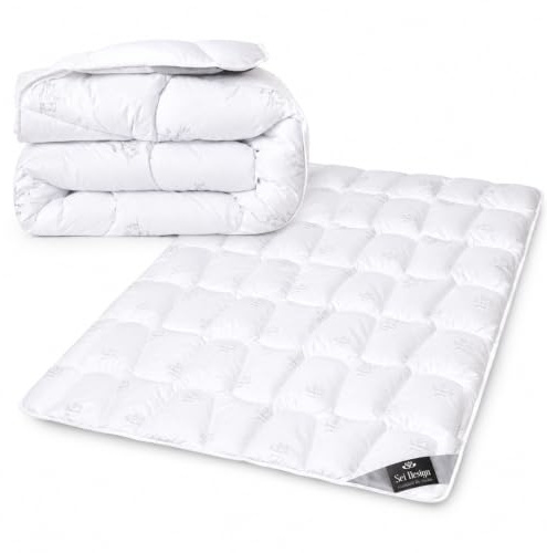 sei Design Winter Bettdecke 135x200 cm Mikrofaser Decke SWAN - Luxuriöse Steppdecke Atmungsaktiv & waschbar - warme Ganzjahresdecke Winterdecke für Allergiker Öko-Tex 135 x 200 cm