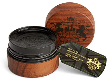 Dear Barber MENS HAIR STYLING POMADE - Strong Hold & High Shine Finish | Controls Curly & Frizzy Hair, Water Based & Easily Washable, 100ml