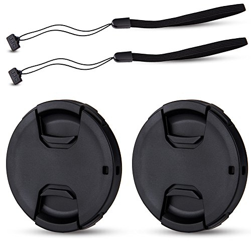 JJC 95mm Objektivdeckel Objektivkappe mit Halter 2 Stück für Kameras Canon Nikon Olympus Sony Panasonic Pentax Samsung Sony Leica
