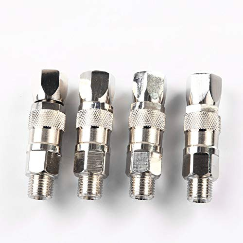 Airless - Pistola de pulverización con articulación giratoria 1/4-1/4 para pistola de pintura Airless y manguera de acero inoxidable