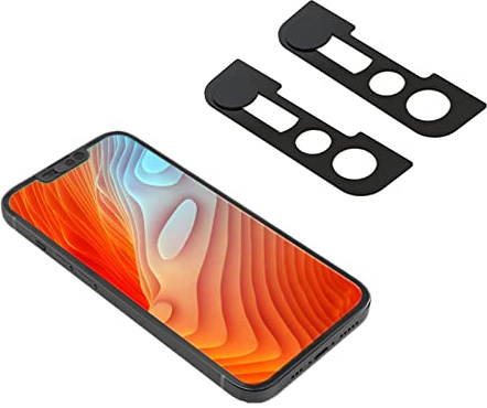 EYSOFT Webcam-Abdeckung, Frontkamera-Abdeckung, kompatibel mit iPhone 13, iPhone 13 Mini, iPhone 13 Pro, iPhone 13 Pro Max, schützt die Privatsphäre und Sicherheit, 2 Stück, Schwarz